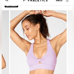 Fabletics Lavender Twist Sports Bra sz 3X